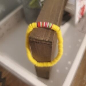 Yellow heishi beaded bracelet